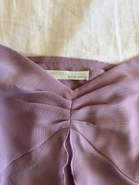 Image 3 of Vintage Y2K lilac ruched bust fairy cami with ruffle open detail 