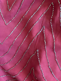 Image 4 of Vintage Y2K pink top with silver beaded detail 