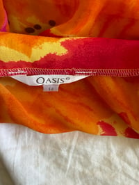 Image 4 of Vintage Y2K orange and pink asymmetrical hem Zara Larasson style cami 