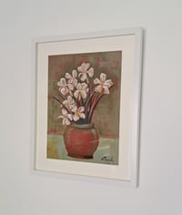 Image 1 of White Iris original painting 