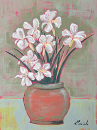 Image 2 of White Iris original painting 