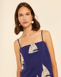 Image 3 of Vestido de tirantas con bordado barcos