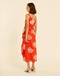 Image 4 of Vestido cruzado con bordado caracolas