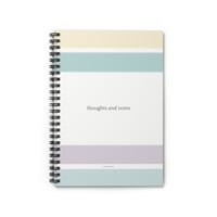 Image 1 of Thoughts & Notes Striped Spiral Notebook — Ruled Journal for Everyday Writing