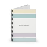 Image 2 of Thoughts & Notes Striped Spiral Notebook — Ruled Journal for Everyday Writing