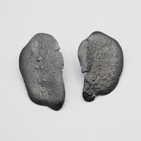 Image 1 of Oxidised Flat Medusa Earrings