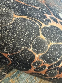 Image 6 of Marbled Paper #65 'Copper Space' on Fawn
