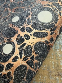 Image 1 of Marbled Paper #65 'Copper Space' on Fawn