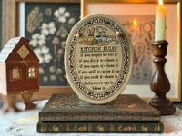 Trinity Pottery Kitchen Rules Decorative Sign 
