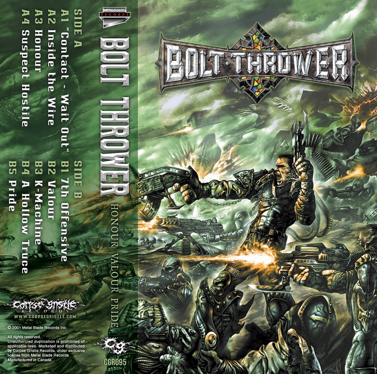 BOLT THROWER ボルトスロワー BOLT THROWER - Honour, Valour, Pride cassette | Gurgling Gore