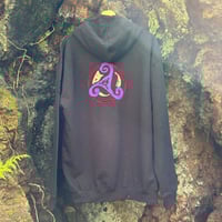 Image 2 of Black Rolling Triskel Hoodie