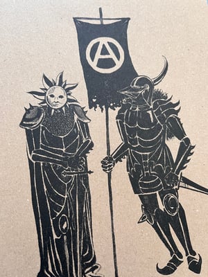 Image of 'Anok and peace' risograph print 