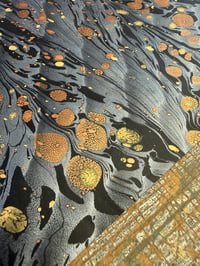 Image 3 of One of a kind hand marbled paper  - 'Meteor Shower' 