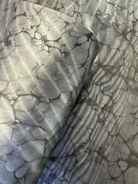 Image 2 of Two of a kind hand marbled paper  - 'Silver Ripple' 2 sheets available 