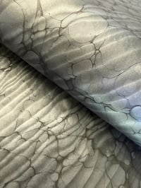 Image 4 of Two of a kind hand marbled paper  - 'Silver Ripple' 2 sheets available 