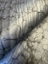 Image 3 of Two of a kind hand marbled paper  - 'Silver Ripple' 2 sheets available 