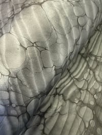 Image 6 of Two of a kind hand marbled paper  - 'Silver Ripple' 2 sheets available 
