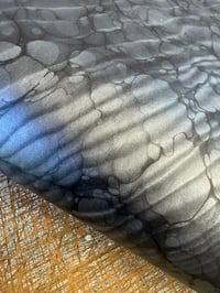 Image 7 of Two of a kind hand marbled paper  - 'Silver Ripple' 2 sheets available 