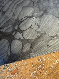 Image 8 of Two of a kind hand marbled paper  - 'Silver Ripple' 2 sheets available 