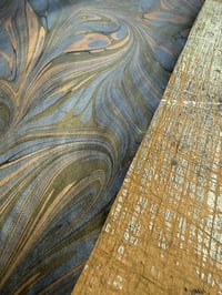 Image 4 of One of a kind hand marbled paper  - 'Metallic Fantasy' 