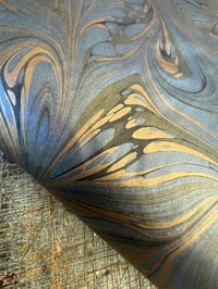 Image 3 of One of a kind hand marbled paper  - 'Metallic Fantasy' 