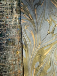 Image 5 of One of a kind hand marbled paper  - 'Metallic Fantasy' 
