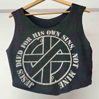 Image 1 of Crass Cropped Vest 80s XS