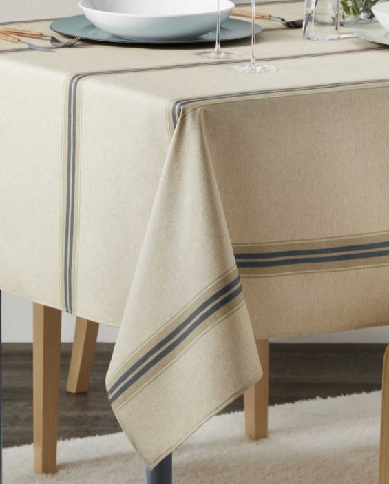 Image of Nappe Bayadère Bleu foncé anti taches