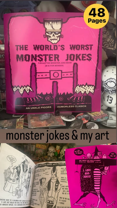 Image of New 48 page MONSTER JOKE BOOK - signed by me 