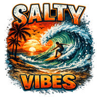 Image 3 of SALTY VIBES GRAPHIC TANK