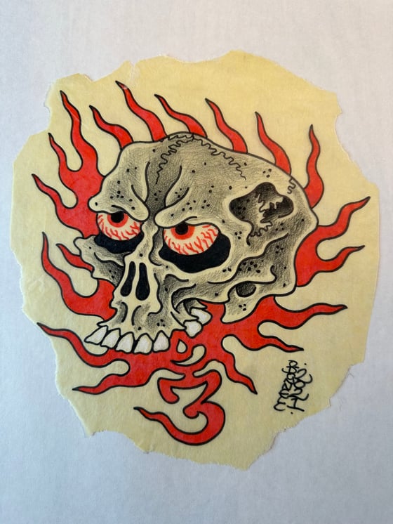 Image of Om fire skull 2021
