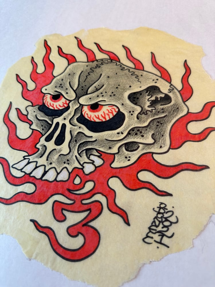 Image of Om fire skull 2021