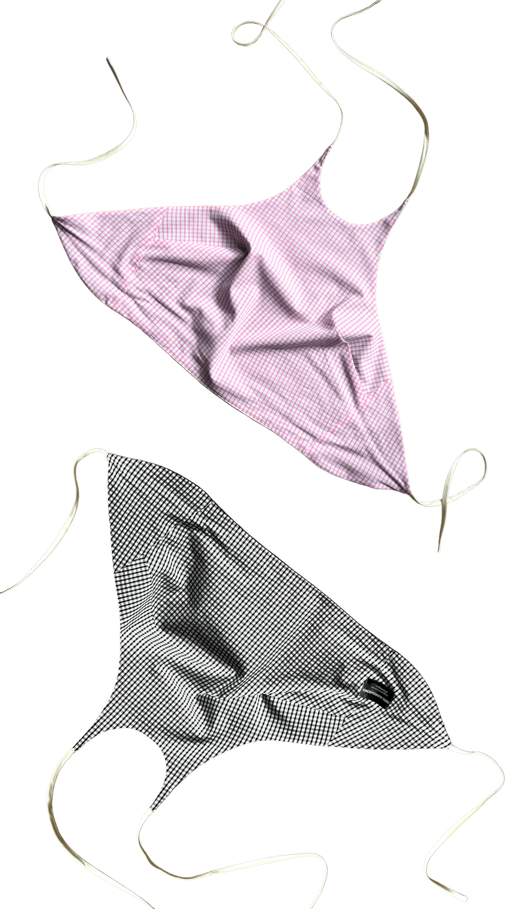 Image of TOP VENDANGE • Vichy noir/rose