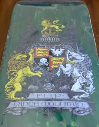 Image 3 of Lance Mountain Flip Skateboard Deck Crest Green Stain