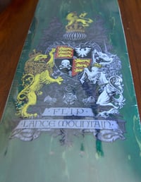 Image 4 of Lance Mountain Flip Skateboard Deck Crest Green Stain