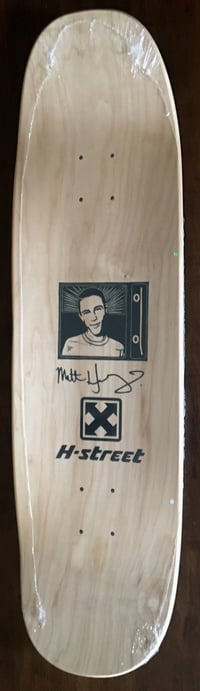 Image 2 of Matt Hensley Skateboard Deck H Street Eagle Block Print Neon Green