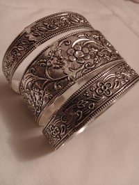 Image 1 of STERLING SILVER SET OF 3 CUFF BRACELETS