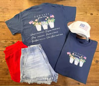God Says You Are Patriotic Floral Tee