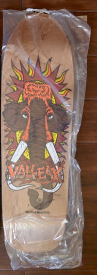 Image 1 of NEW DEAL MIKE VALLELY MAMMOTH SKATEBOARD DECK - BROWN STAIN