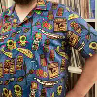 Image 1 of TIKI UNDERGROUND 100% Cotton Button-Up Short Sleeve Aloha Shirt