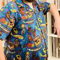 Image 2 of TIKI UNDERGROUND 100% Cotton Button-Up Short Sleeve Aloha Shirt