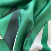 Image 4 of 'MONSTERA' SQUARE 100% SILK TWILL SCARF
