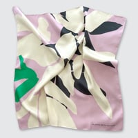 Image 2 of 'WEEPING FORSYTHIA' SQUARE 100% SILK TWILL SCARF