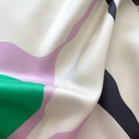 Image 4 of 'WEEPING FORSYTHIA' SQUARE 100% SILK TWILL SCARF