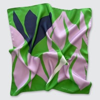 Image 2 of 'CROCUS' SQUARE 100% SILK TWILL SCARF