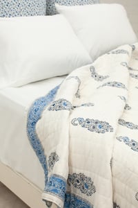 Image 3 of Blue Paisley Quilt