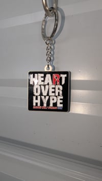 Image 3 of 1.5" Metal Keychain GBH 100K Heart Over Hype