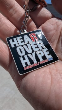 Image 1 of 1.5" Metal Keychain GBH 100K Heart Over Hype