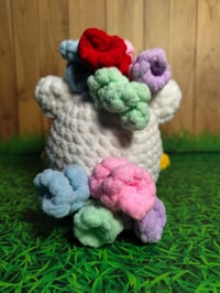 Image 3 of Amigurumi Chicken in Unicorn Costume – Chunky Chenille Yarn (Pre Order)