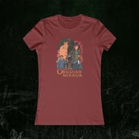 Image 3 of Women's Fav Tee - ENSEMBLE Retro Horror Film Street Art - The Obsidian Mirror